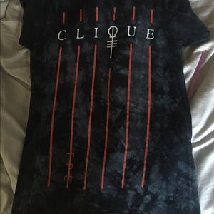 Navy Tie Dye Clique TØP Tee